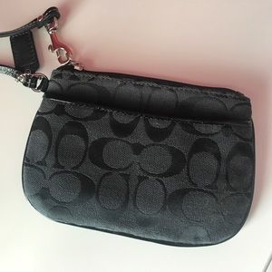 Black coach wristlet